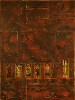 HISTORY JARS
wood, casting epoxy, found objects, pigment
48"x36"x6"