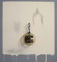 OH YES
white paint, found objects, epoxy, graphite - © 2023 JAN CHENOWETH