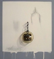 OH YES
white paint, found objects, epoxy, graphite