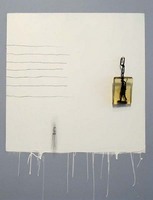 WALKING AWAY
white paint, found objects, epoxy, graphite,