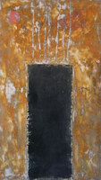 BLACK DOORWAY
various paints and rubber on panel
7'x4'
