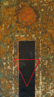 RED TRIANGLE
various paints on panel
7'x4'