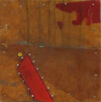 JOURNEY 2
paper, epoxy, plastic, graphite on wood panel, 12"x12