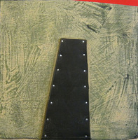 BLACK DOORWAY 1
acrylic, rubber, nails on wood panel
12"x12"