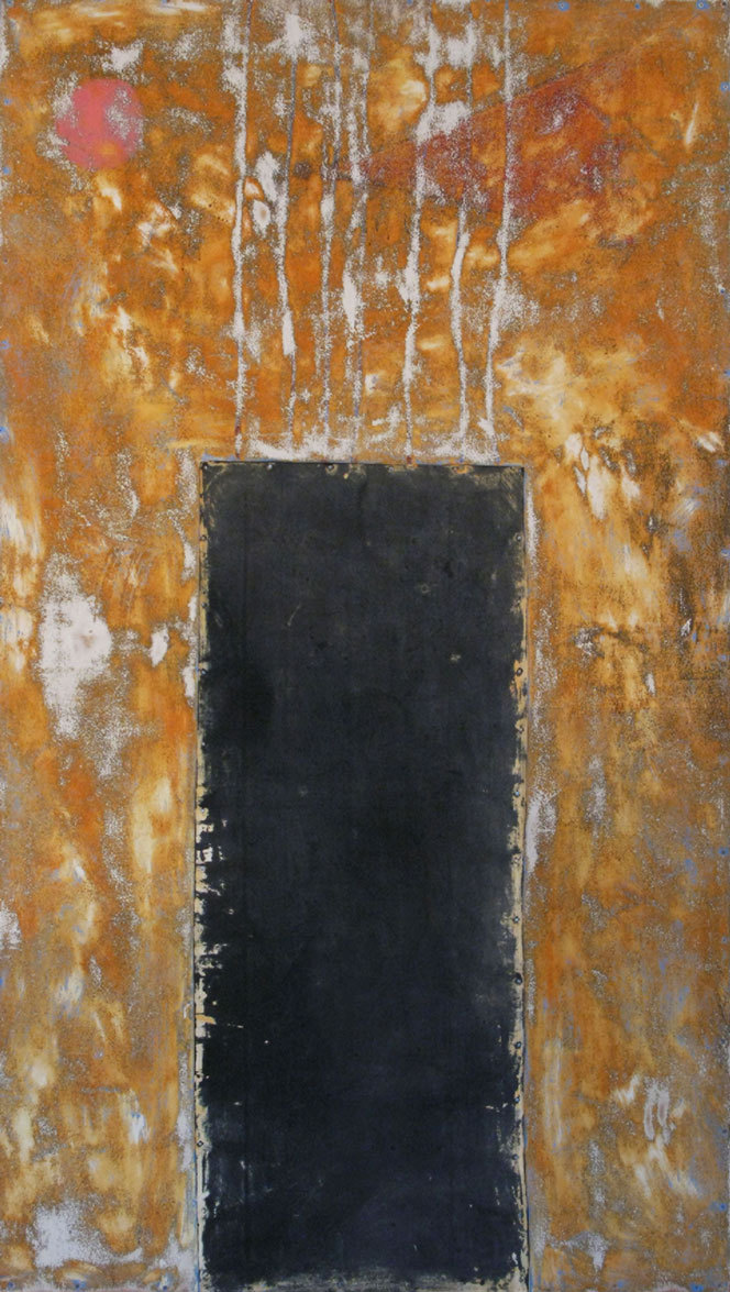 BLACK-DOORWAY
various pigments on panel
84" x 48"
 : FRAGMENTS series : JAN CHENOWETH FINE ART