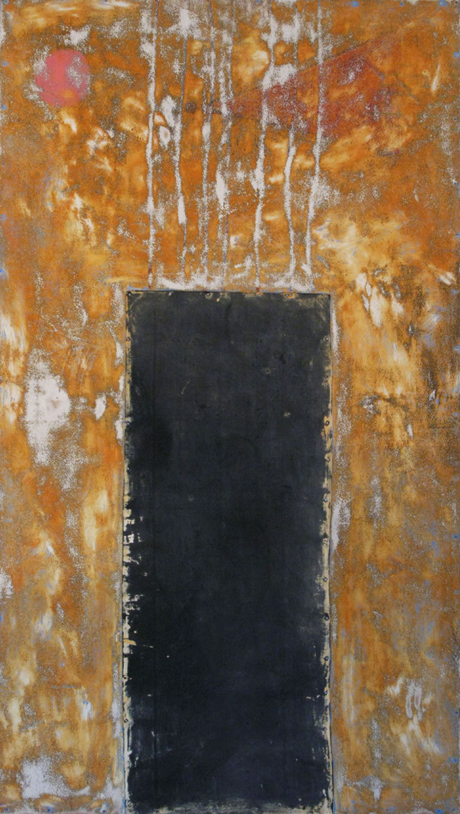 BLACK-DOORWAY
various pigments on panel
84" x 48"
 : FRAGMENTS series : JAN CHENOWETH FINE ART