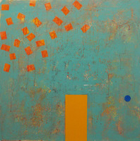 BLUE SPHERE 2
various pigments on panel
24" x 24" - © 2026 JAN CHENOWETH