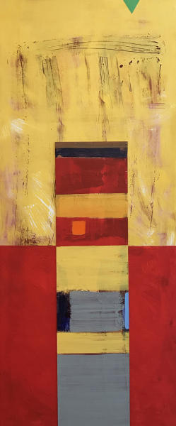 GEMINI BALANCING1
various pigments on panel
71" x 30"
 : FRAGMENTS series : JAN CHENOWETH FINE ART