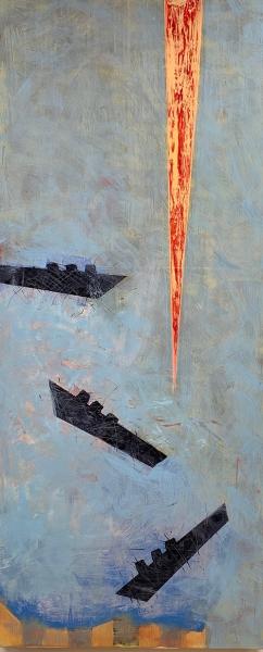 LH-SOS 125
various pigments on panel
70" x 30" : EMERGENCE & SOS series : JAN CHENOWETH FINE ART