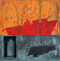 LH-SOS 192
wood, casting epoxy, found objects, paint
14" x 14" x 3" - © 2026 JAN CHENOWETH