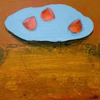 SOS 5, 
various pigments and graphite  on wood panel
10" x 10" - © 2026 JAN CHENOWETH