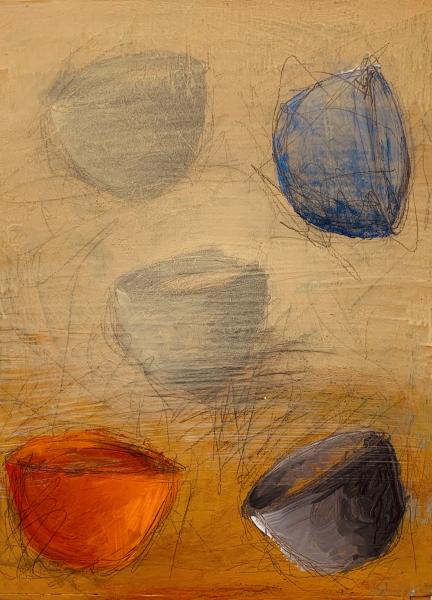 SOS 15 
various pigments and graphite  on wood panel
24" x 18" : EMERGENCE & SOS series : JAN CHENOWETH FINE ART